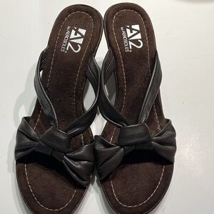 AEROSOLES Brown Elegant Heels with Knot Detail